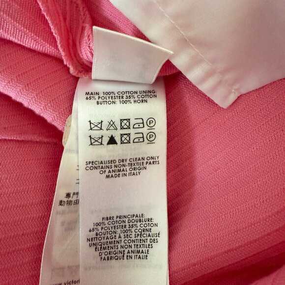 NWOT - Victoria Beckham Candy Pink High-Waisted Pants - Picture 7 of 7